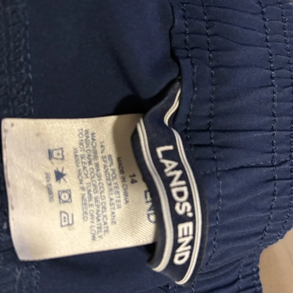 Lands' End Navy Swim Coverup Shorts - Picture 5 of 5